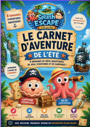 Carnet d'aventure capitaine 7 à 9ans